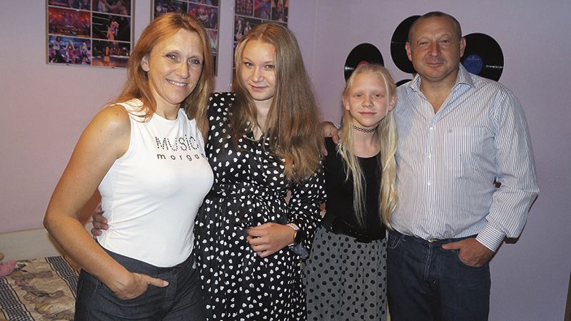 Marta Porris con la familia