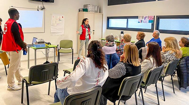 Grupo de personas participando en el taller de salud emocional en Torrejón de Velasco.