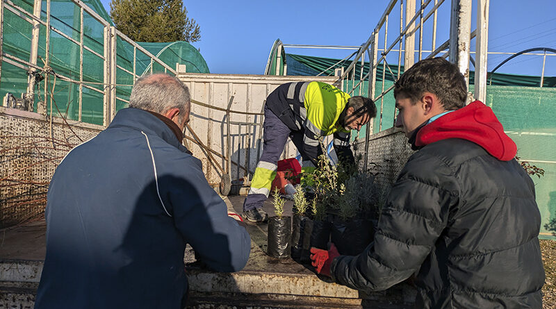 Plantas con trabajadores